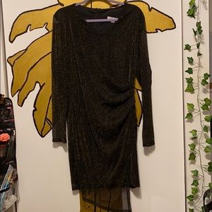 Black golden sparkly dress